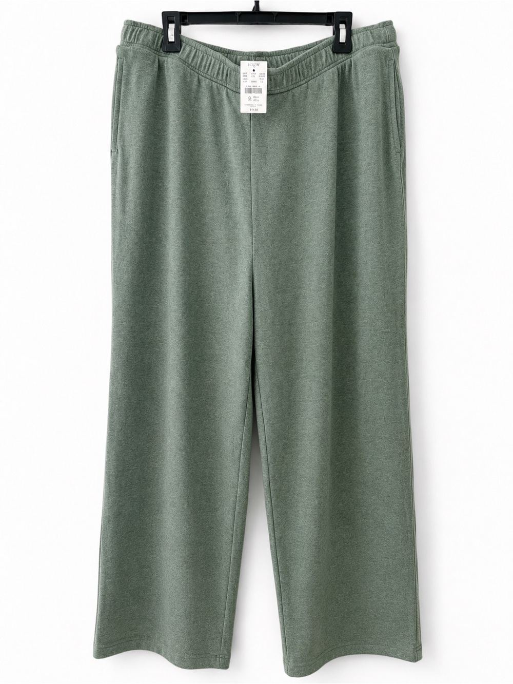 NWT J.Crew Cloud Spun Wide Leg Lounge Pants XL Sage Green Soft Knit